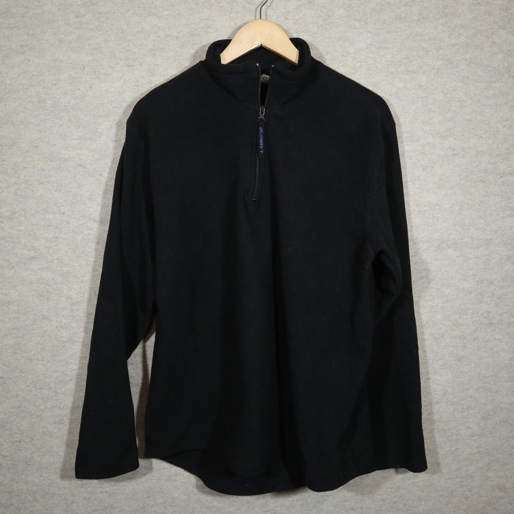 Old Navy Fleece Pullover Large Black Quarter Zip Y2K Gorpcore Soft Layering